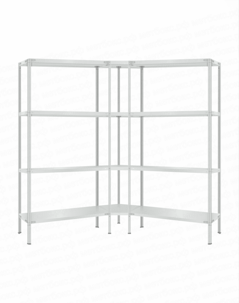 Стеллаж угловой 2000х1800х1800 (4 яруса глубиной 600мм) купить в Москве