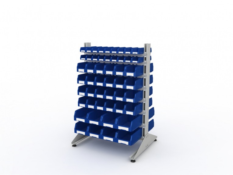 Стеллаж для пластиковых лотков SORTEX двухсторонний 1500x1000x800.06 купить в Москве Стеллаж для пластиковых лотков SORTEX двухсторонний 1500x1000x800.06 купить в Москве