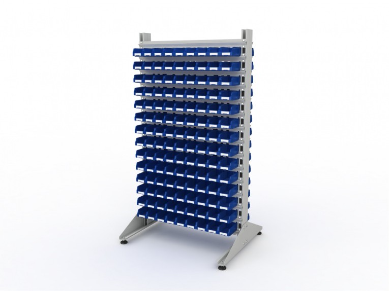 Стеллаж для пластиковых лотков SORTEX двухсторонний 1800x1000x800.01 купить в Москве Стеллаж для пластиковых лотков SORTEX двухсторонний 1800x1000x800.01 купить в Москве