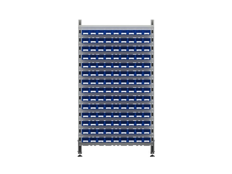 Стеллаж для пластиковых лотков SORTEX двухсторонний 1800x1000x800.01 купить в Москве Стеллаж для пластиковых лотков SORTEX двухсторонний 1800x1000x800.01 купить в Москве