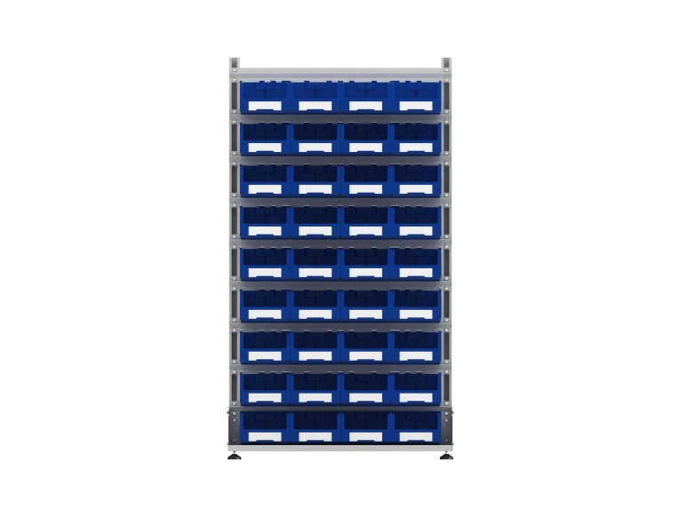 Стеллаж для пластиковых лотков SORTEX двухсторонний 1800x1000x800.03 купить в Москве Стеллаж для пластиковых лотков SORTEX двухсторонний 1800x1000x800.03 купить в Москве