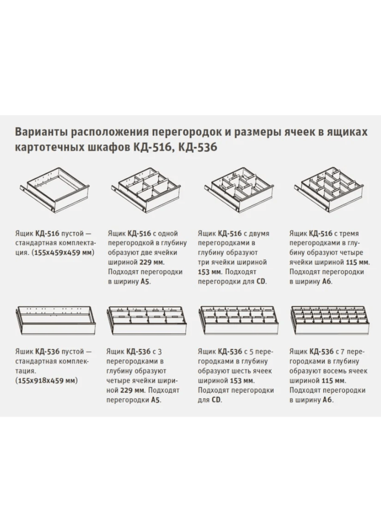 Шкаф картотечный ДиКом КД-516 (без перегородок) купить в Москве