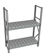 Стеллаж грузовой СГР 2000x900x800 2 полки (металл) Стеллаж грузовой СГР 2000x900x800 2 полки (металл)
