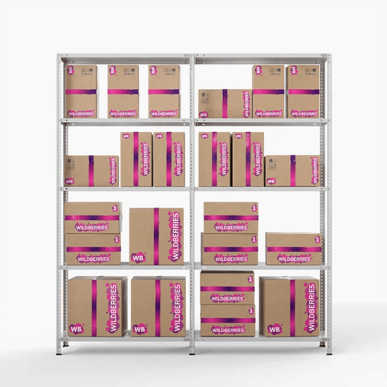 Стеллаж ПВЗ Wildberries 2000х2000х400 5 полок купить в Москве Стеллаж ПВЗ Wildberries 2000х2000х400 5 полок купить в Москве
