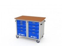 Верстак мобильный двухтумбовый WOKER PRO 2504.1200 Верстак мобильный двухтумбовый WOKER PRO 2504.1200