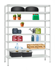 Стеллаж металлический Титан МС-900 2300x1000x400 8 полок Стеллаж металлический Титан МС-900 2300x1000x400 8 полок