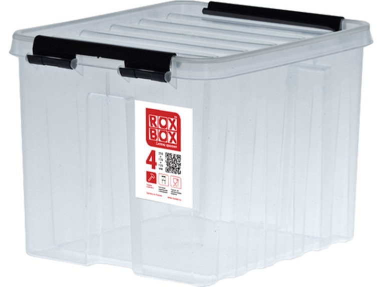 Контейнер Rox Box Original 4 (210х170х175 мм с крышкой и клипсами прозрачный) купить в Москве