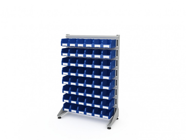 Стеллаж для пластиковых лотков SORTEX односторонний 1500x1000x450.02 купить в Москве Стеллаж для пластиковых лотков SORTEX односторонний 1500x1000x450.02 купить в Москве