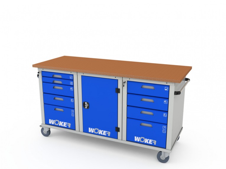 Верстак мобильный трехтумбовый WOKER PRO 3514.1800 купить в Москве