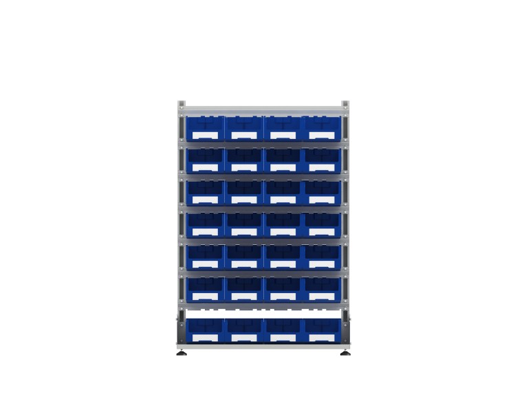 Стеллаж для пластиковых лотков SORTEX односторонний 1500x1000x450.03 купить в Москве Стеллаж для пластиковых лотков SORTEX односторонний 1500x1000x450.03 купить в Москве