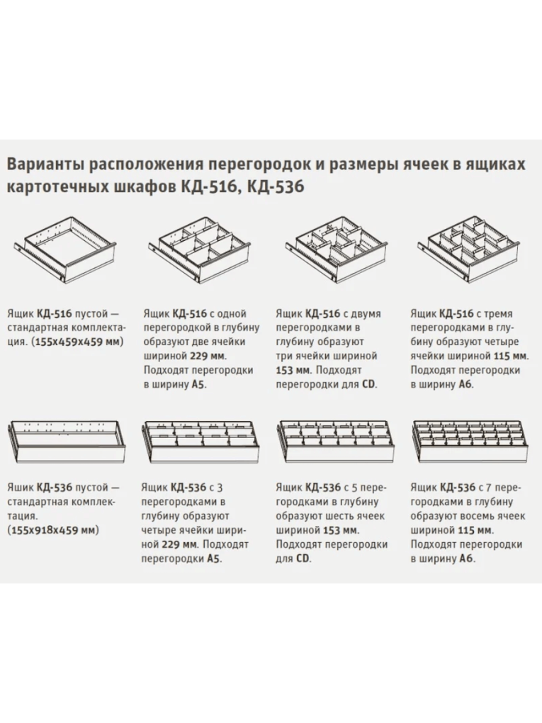 Шкаф картотечный ДиКом КД-536 (без перегородок) купить в Москве