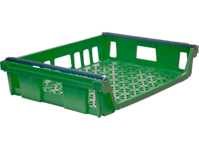 Ящик 744х557х167 со складываемыми ручками зелёный купить в Москве Ящик 744х557х167 со складываемыми ручками зелёный купить в Москве