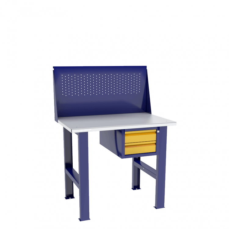 Верстак бестумбовый с подвесным ящиком ВП-Э с экраном купить в Москве