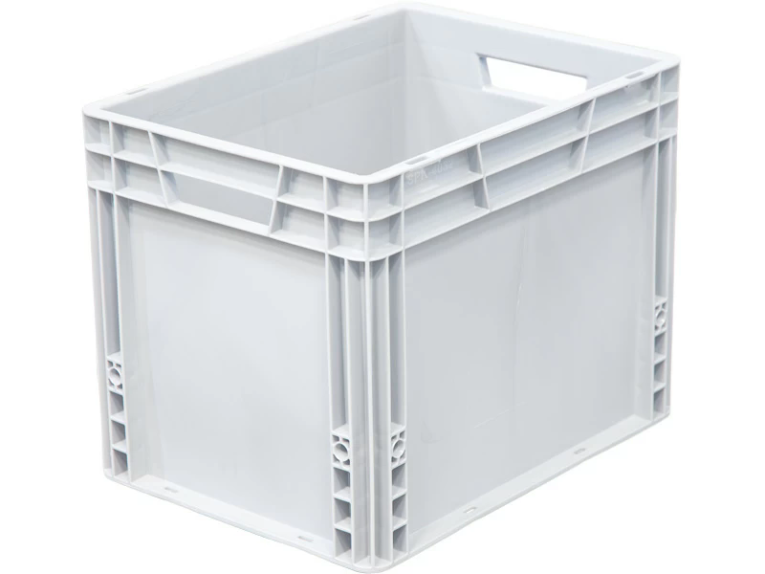 Ящик 400х300х320 сплошной, усиленное дно, цв. серый купить в Москве Ящик 400х300х320 сплошной, усиленное дно, цв. серый купить в Москве