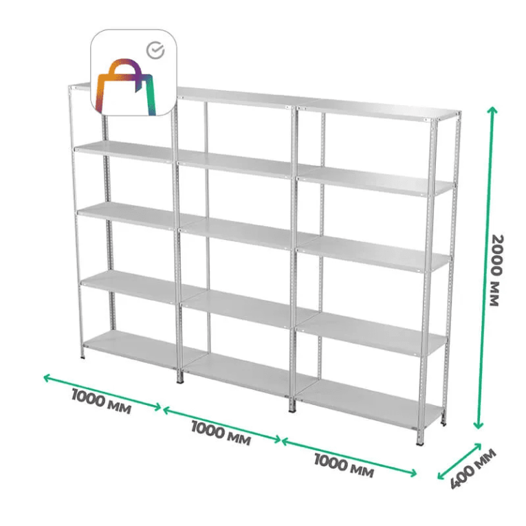 Стеллаж ПВЗ Сбер 2000х3000х400 5 полок купить в Москве Стеллаж ПВЗ Сбер 2000х3000х400 5 полок купить в Москве