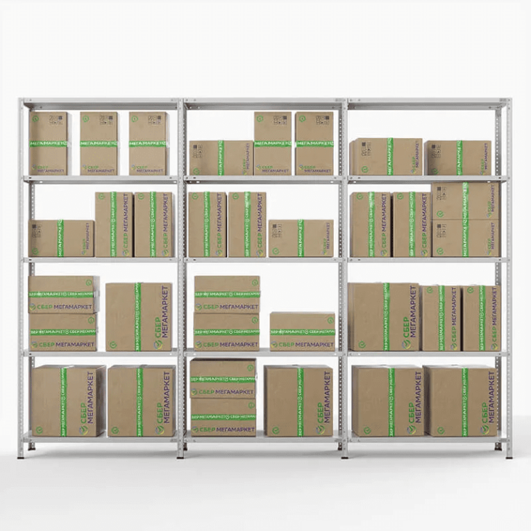 Стеллаж ПВЗ Сбер 2000х3000х400 5 полок купить в Москве Стеллаж ПВЗ Сбер 2000х3000х400 5 полок купить в Москве
