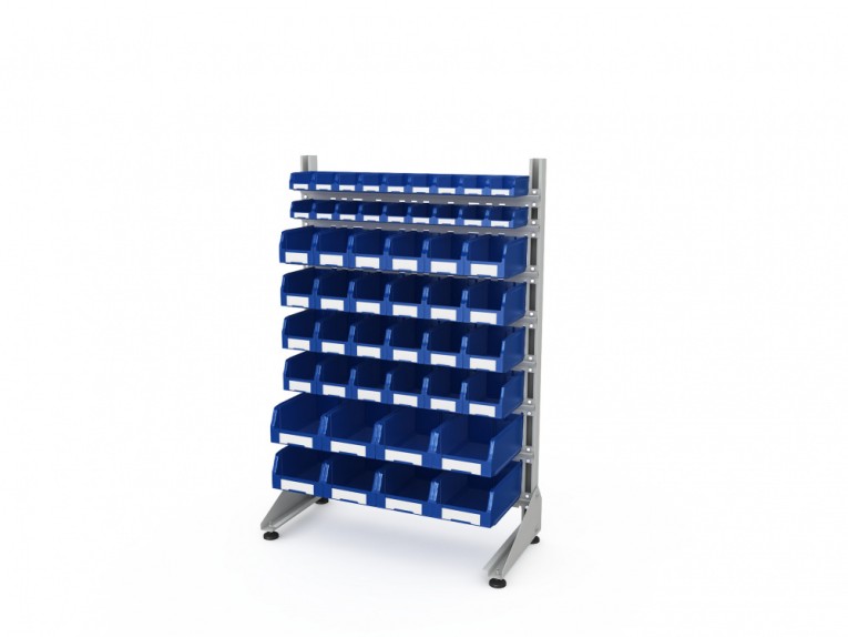 Стеллаж для пластиковых лотков SORTEX односторонний 1500x1000x450.06 купить в Москве Стеллаж для пластиковых лотков SORTEX односторонний 1500x1000x450.06 купить в Москве