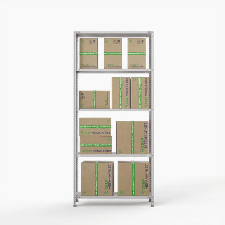 Стеллаж ПВЗ Сбер 2000х1000х400 5 полок купить в Москве Стеллаж ПВЗ Сбер 2000х1000х400 5 полок купить в Москве