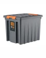 Контейнер особопрочный Rox Box PRO 50 (500х390х390 мм с крышкой и клипсами, на роликах, антрацит)