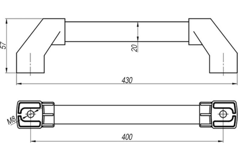 Ручка трубчатая СТ-4 АТ40020 купить в Москве