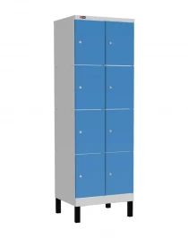 Шкаф-локер ДиКом УНО-324, корпус RAL 7038, двери RAL 5012, на ножках