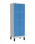 Шкаф-локер ДиКом УНО-324, корпус RAL 7038, двери RAL 5012, на ножках