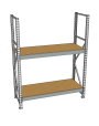 Стеллаж грузовой СГР 2500x1500x800 2 полки (ДСП)