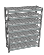 Стеллаж грузовой СГР 2500x1800x400 7 полок (металл) Стеллаж грузовой СГР 2500x1800x400 7 полок (металл)