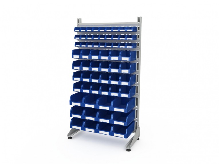 Стеллаж для пластиковых лотков SORTEX односторонний 1800x1000x450.05 купить в Москве Стеллаж для пластиковых лотков SORTEX односторонний 1800x1000x450.05 купить в Москве