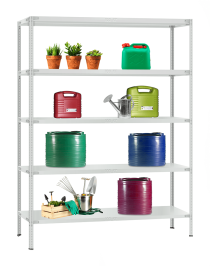 Стеллаж металлический Титан МС-900 1500x1000x600 5 полок Стеллаж металлический Титан МС-900 1500x1000x600 5 полок