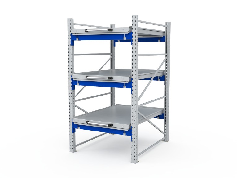 Стеллаж с выкатными платформами S-HEAVY 1000/900 (3 яруса хранения) купить в Москве Стеллаж с выкатными платформами S-HEAVY 1000/900 (3 яруса хранения) купить в Москве