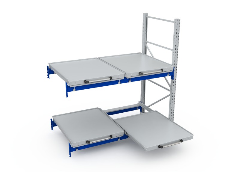 Стеллаж с выкатными платформами S-HEAVY 500 (2 яруса хранения) купить в Москве Стеллаж с выкатными платформами S-HEAVY 500 (2 яруса хранения) купить в Москве