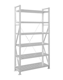 Стеллаж MS U 2500x1200x400 6 полок (180 кг, перф) Стеллаж MS U 2500x1200x400 6 полок (180 кг, перф)