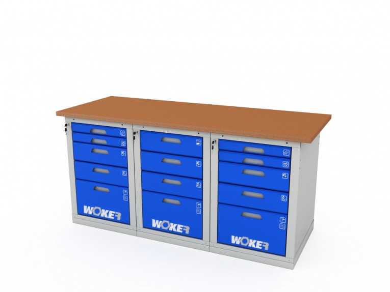 Верстак трехтумбовый WOKER PRO 3545.1800 купить в Москве Верстак трехтумбовый WOKER PRO 3545.1800 купить в Москве